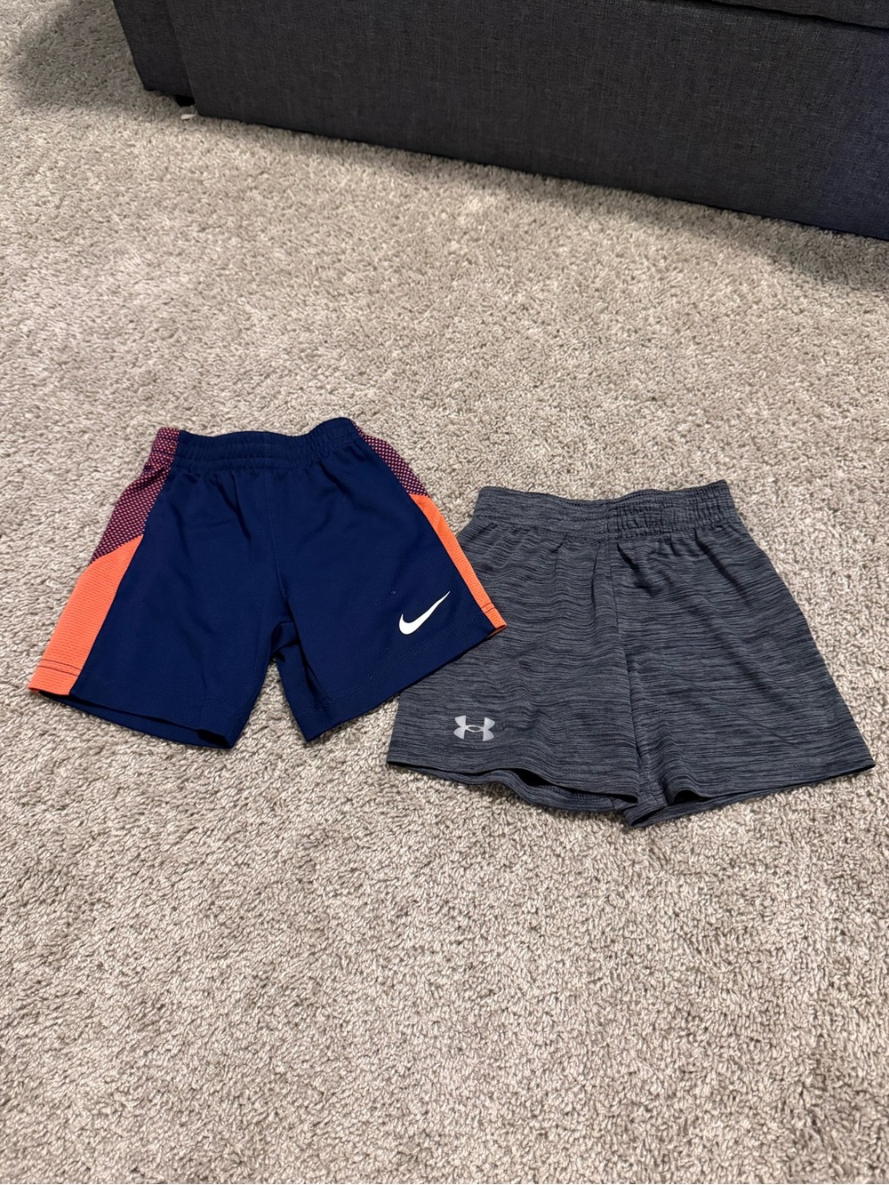 Under Armour Heather Gray Kids Athletic Shorts